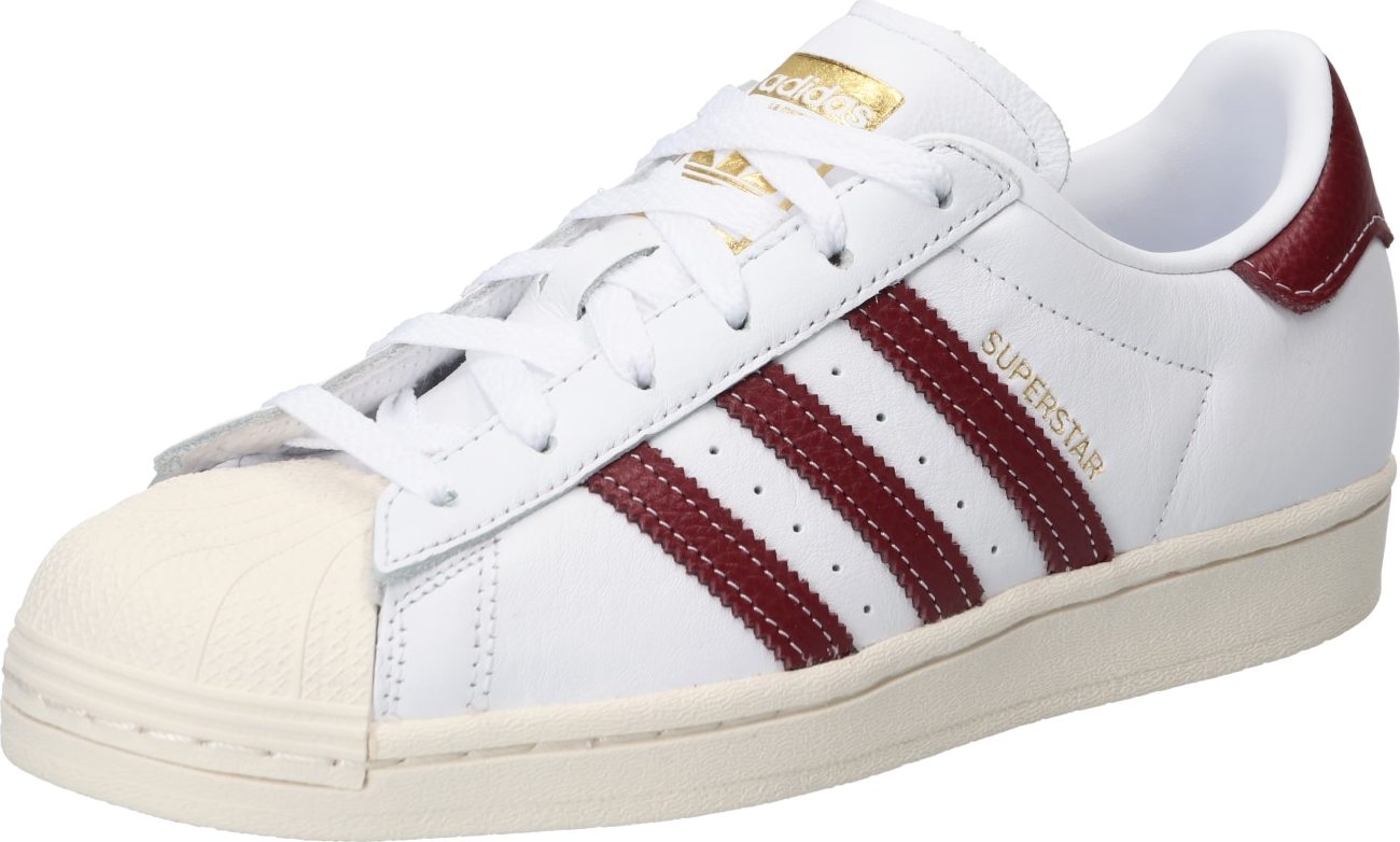 ADIDAS ORIGINALS Tenisky 'Superstar' zlatá / merlot / bílá