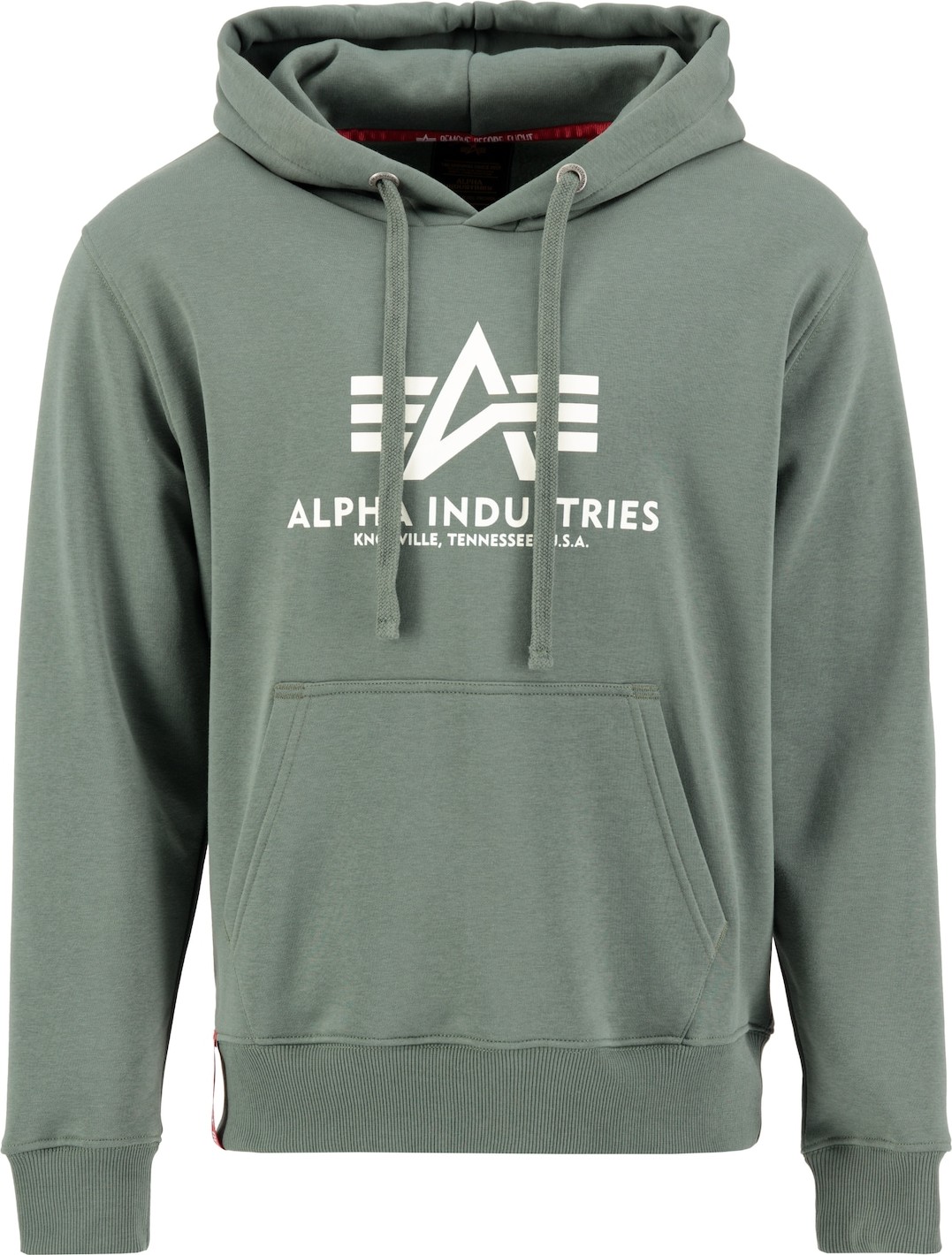 ALPHA INDUSTRIES Mikina zelená / bílá