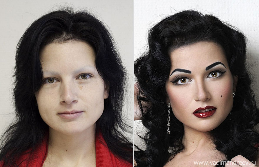 Ohromující přeměny jen pomocí make-upu