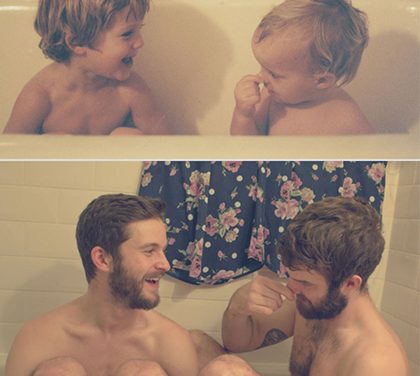 Znovu vytvořené dětské fotografie