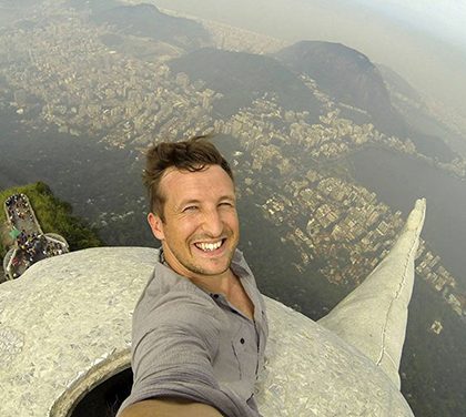 Nejpůsobivější selfie světa! Místo – socha Krista Spasitele, Rio de Janeiro!