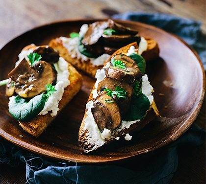 Delikátní záležitost – Toasty s žampiony a kozím sýrem!