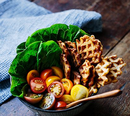 Slané vafle s modrým sýrem a slaninou – Dobré nejen na snídani!