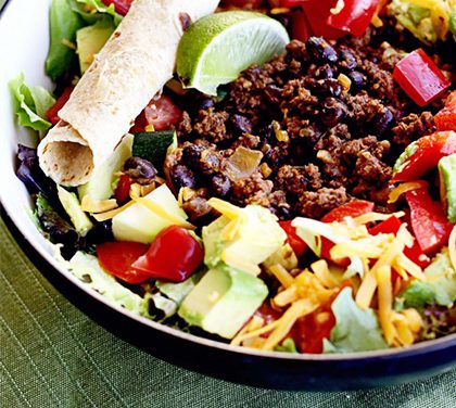 Hovězí tacos salát – Potěší nejen jako super rychlá večeře!