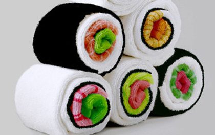 Kuchyňské utěrky v designu sushi dostanou každou návštěvu!