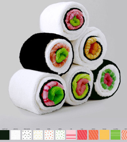 Kuchyňské utěrky v designu sushi dostanou každou návštěvu!